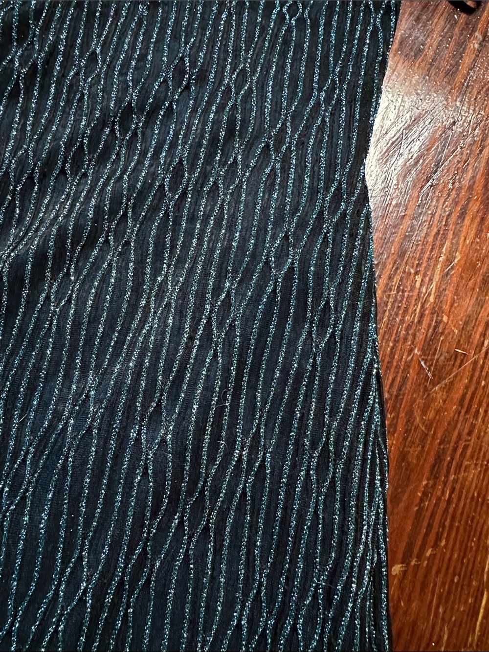 Gunne Sax Black and Blue Glitter High-Low Disco Halter Dress 70s 90s Vintage - Picture 4 of 9